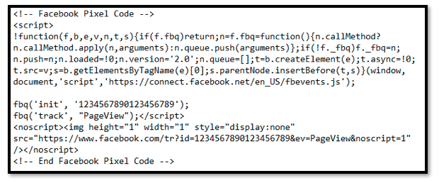 Facebook Conversion Pixel 1