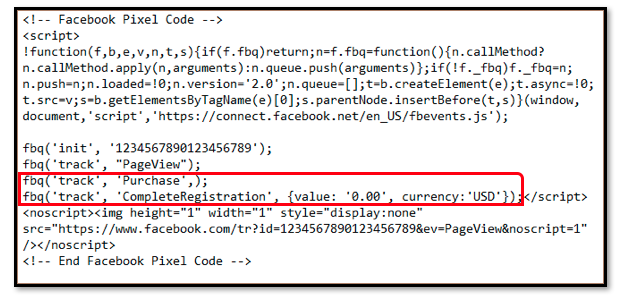 Facebook Conversion Pixel 3