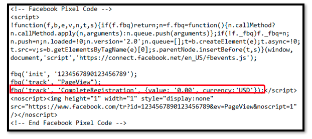 Facebook Conversion Pixel